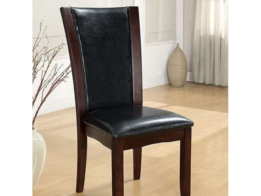 Manhattan Dark Cherry/Brown Side Chair (Set of 2) - Ornate Home