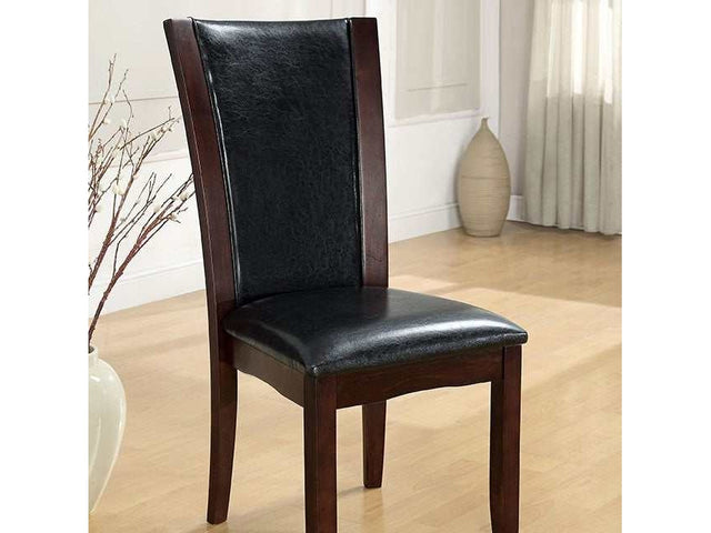 Manhattan Dark Cherry/Brown Side Chair (Set of 2) - Ornate Home