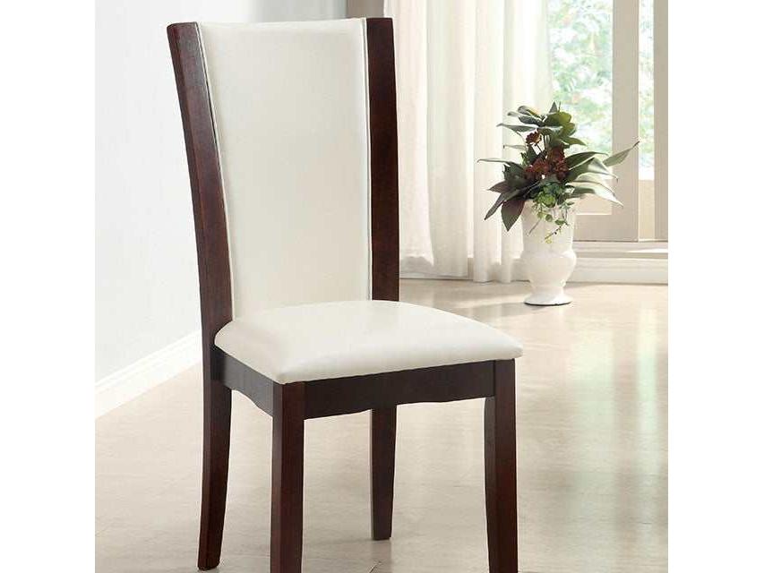 Manhattan Dark Cherry/White Side Chair (Set of 2) - Ornate Home