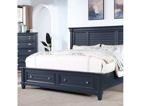 Manzanillo Slate Blue Eastern King Bed - Ornate Home