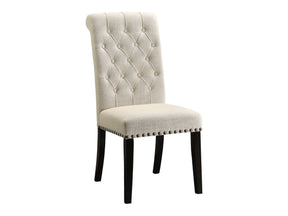 Mapleton Espresso & Beige Side Chairs (Set of 2) - Ornate Home
