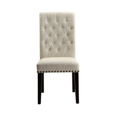 Mapleton Espresso & Beige Side Chairs (Set of 2) - Ornate Home