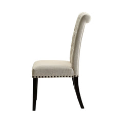 Mapleton Espresso & Beige Side Chairs (Set of 2) - Ornate Home