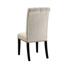 Mapleton Espresso & Beige Side Chairs (Set of 2) - Ornate Home