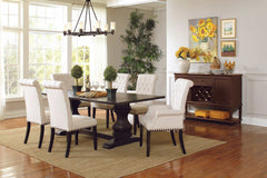 Mapleton Espresso & Beige Side Chairs (Set of 2) - Ornate Home