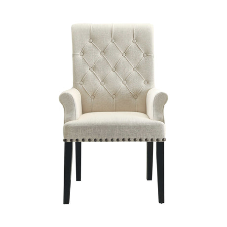 Mapleton Rustic Espresso & Beige Arm Chair - Ornate Home