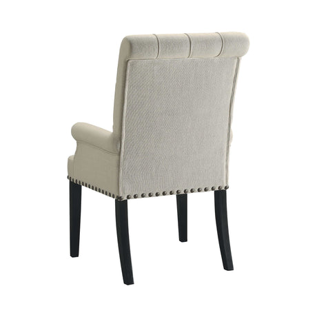 Mapleton Rustic Espresso & Beige Arm Chair - Ornate Home