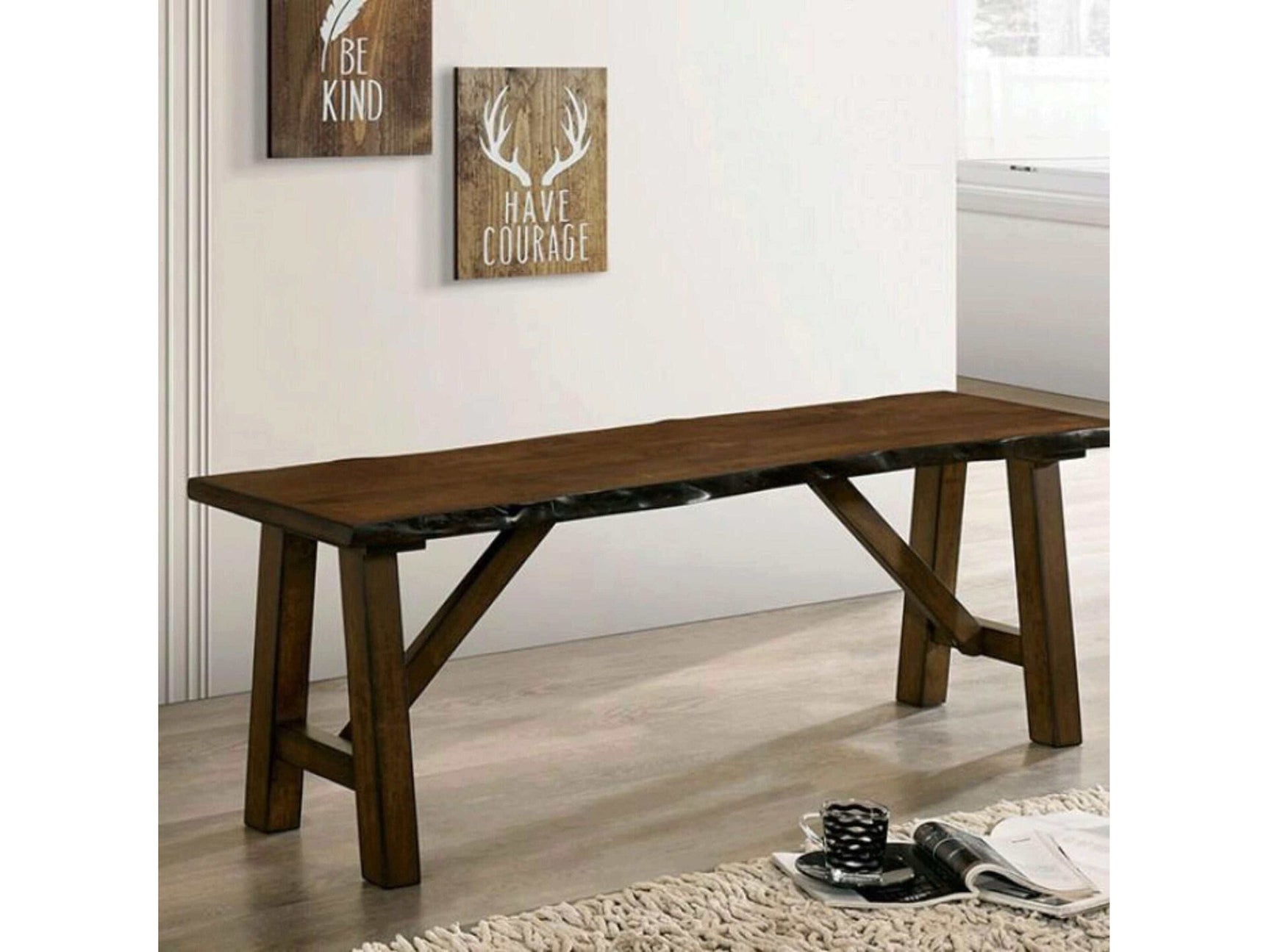 Mapleton Walnut Bench - Ornate Home