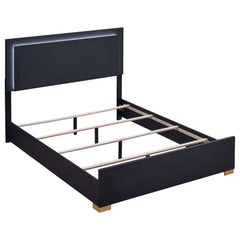 Marceline Black Eastern King Bed 4 Pc Set - Ornate Home