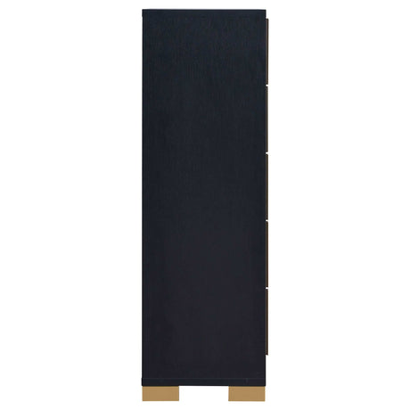 Marceline Black Eastern King Bed 5 Pc Set - Ornate Home