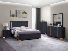 Marceline Black Full Bed - Ornate Home