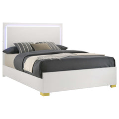 Marceline White Eastern King Bed - Ornate Home