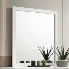 Marceline White / Gold Dresser Mirror - Ornate Home
