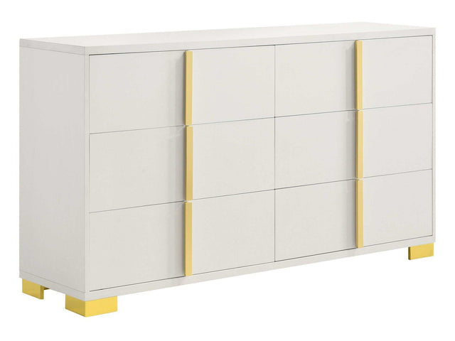 Marceline White / Gold Dresser - Ornate Home