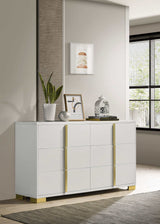 Marceline White / Gold Dresser - Ornate Home