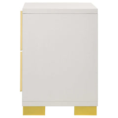 Marceline White / Gold Nightstand - Ornate Home