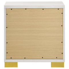 Marceline White / Gold Nightstand - Ornate Home