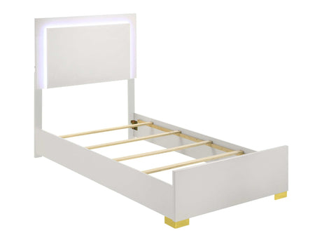 Marceline White Twin Bed - Ornate Home