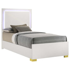 Marceline White Twin Bed - Ornate Home