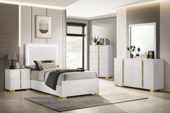 Marceline White Twin Bed - Ornate Home