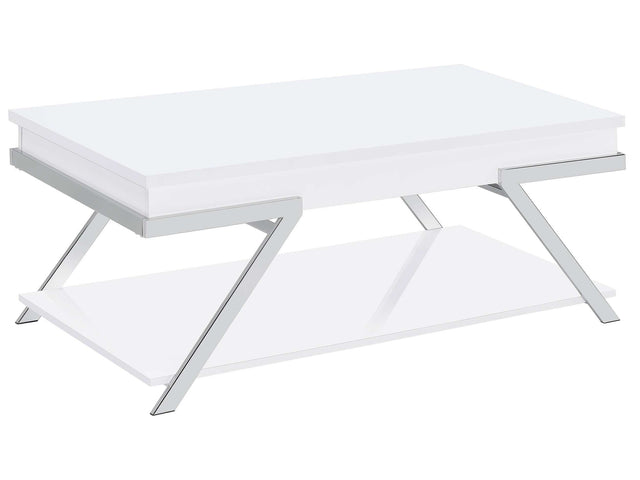 Marcia White High Gloss Lift Top Coffee Table - Ornate Home