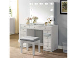 Margret White/Gray Vanity Set - Ornate Home