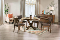 Marina Walnut & Dark Chocolate Dining Chair (Set of 2) - Ornate Home