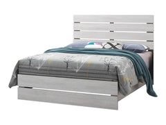 Marion Coastal White Eastern King Panel Bed - Ornate Home