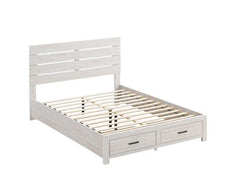 Marion Coastal White Queen Storage Bed - Ornate Home