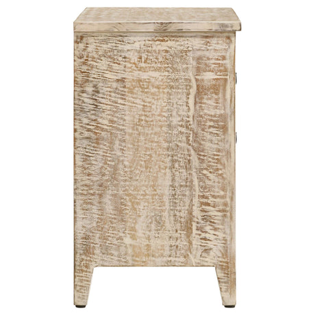 Mariska White Distressed Accent Cabinet - Ornate Home