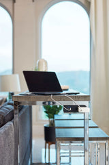 Marmot Dark Oak & Chrome 4pc Counter Height Set - Ornate Home