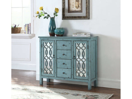 Marrakech Antique Blue Accent Cabinet - Ornate Home
