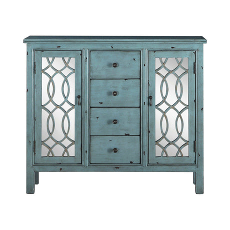 Marrakech Antique Blue Accent Cabinet - Ornate Home