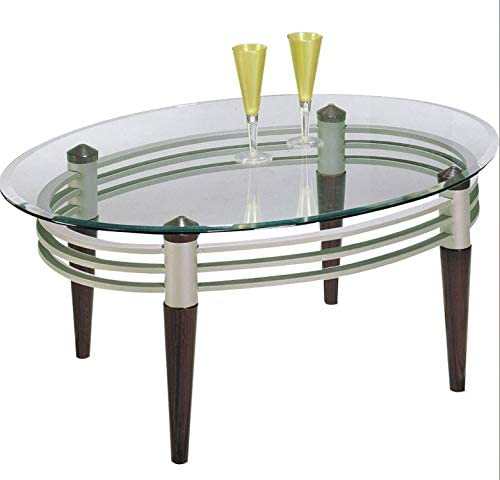 Marseille Cherry, Silver & Clear Glass Coffee/End Table Set (Set of 3) - Ornate Home