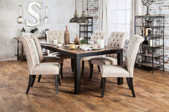 Marshall Beige & Antique Black Dining Chair (Set of 2) - Ornate Home