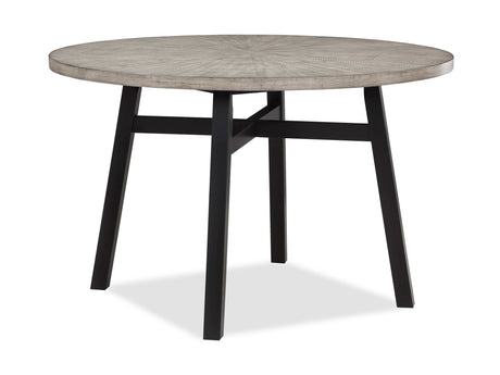 Mathis Black/Gray Round Dining Table - Ornate Home