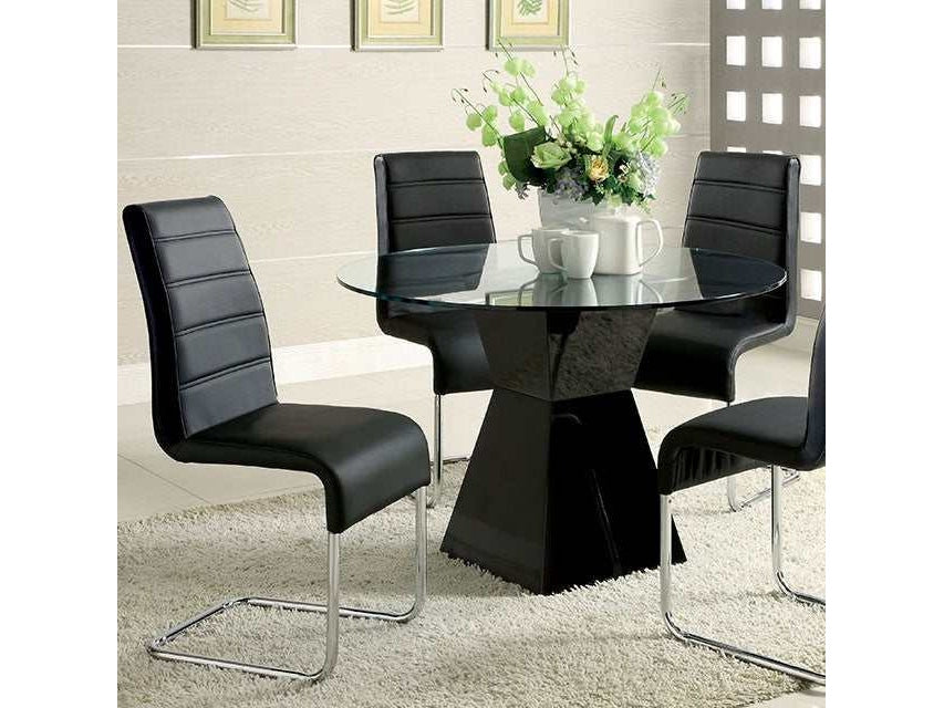 Mauna Black Round Dining Table - Ornate Home