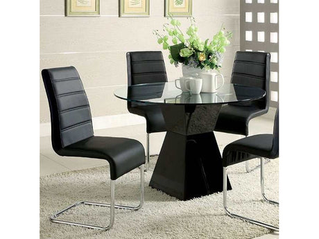 Mauna Black Round Dining Table - Ornate Home