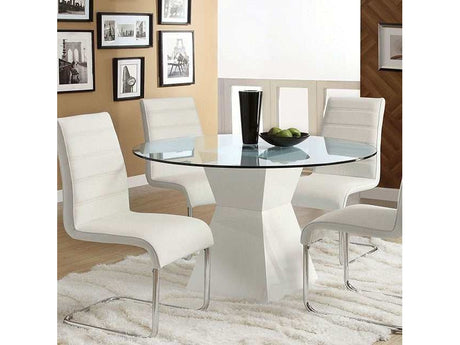 Mauna White Round Dining Table - Ornate Home
