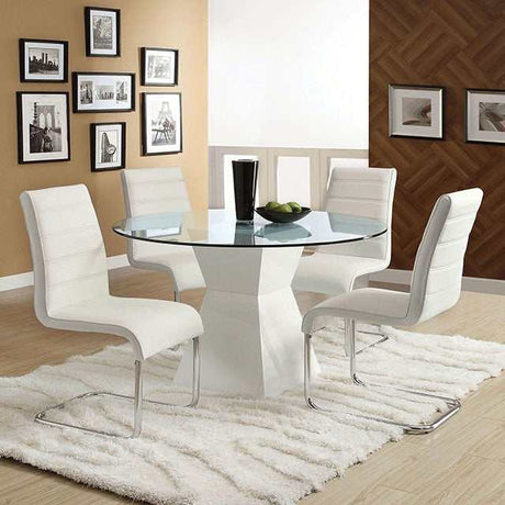 Mauna White Round Dining Table - Ornate Home