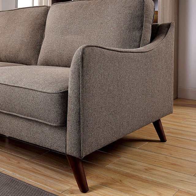 Maxime Light Brown Loveseat - Ornate Home