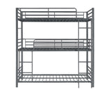 Maynard Gunmetal Metal Triple Twin Bunk Bed - Ornate Home