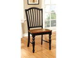 Mayville Black & Antique Oak Dining Chair (Set of 2) - Ornate Home