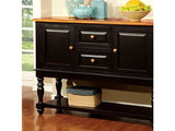 Mayville Black/Antique Oak Server - Ornate Home
