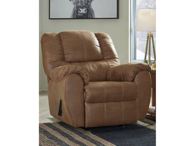 McGann Faux Leather Manual Rocker Recliner - Ornate Home