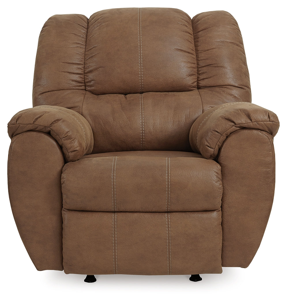 McGann Faux Leather Manual Rocker Recliner - Ornate Home