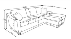 McLoughlin Cream L Shape Sectional Sofa - Ornate Home