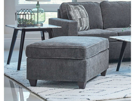 Mccord Dark Grey Ottoman - Ornate Home