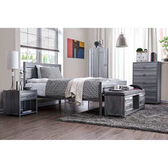 Mccredmond Hand Brushed Silver Nightstand - Ornate Home