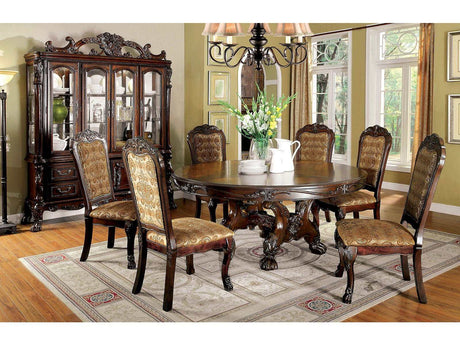 Medieve Cherry Round Dining Table - Ornate Home